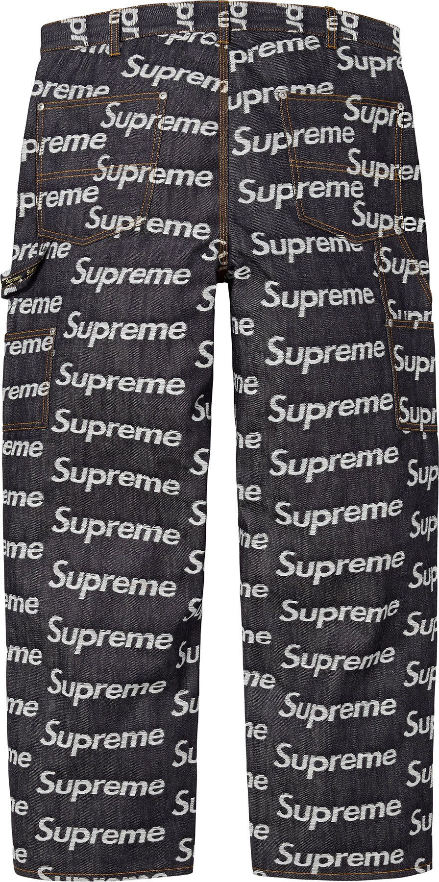 Jacquard Logos Double Knee Denim Painter Jean view 9